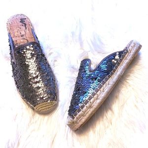 Sam Edelman Kerry Sequin Espadrille Mules 💎